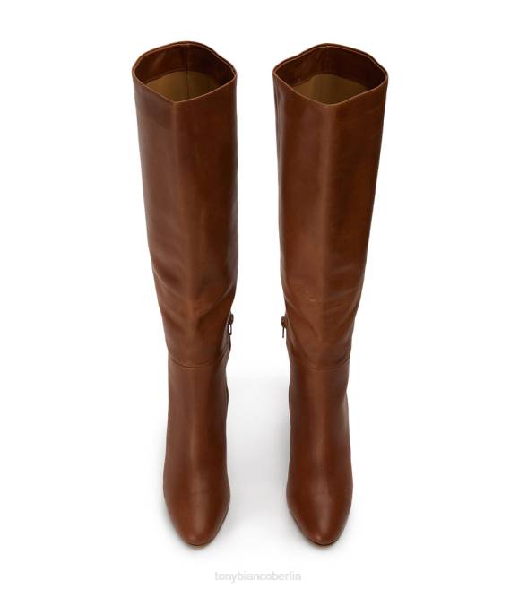 kniehohe Stiefel| de Tony Bianco Frauen Boss-Kalbsstiefel Cognac 4624431